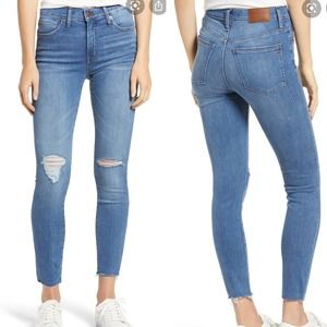 Madewell 9" Mid-Rise Skinny Distressed Jeans 29